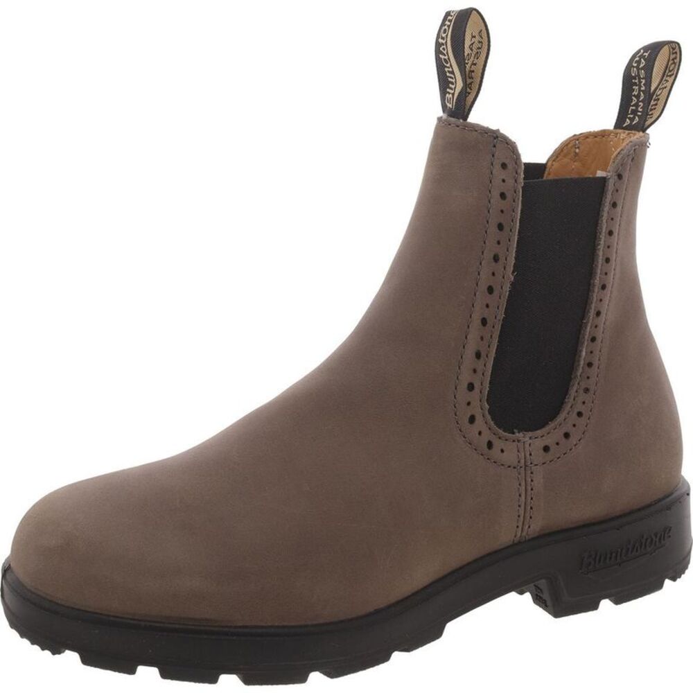 Blundstone Womens Taupe Leather High Top Ankle Chelsea Boots Shoes New in Box